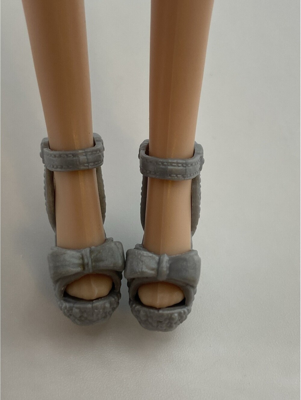 Barbie Shoes- Silver Bow Toe Strappy Glam Date Night S1